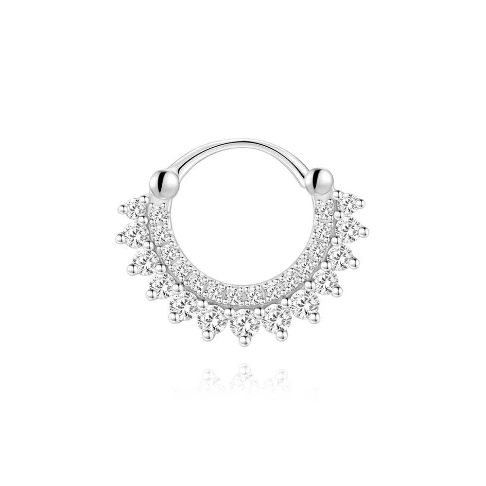 Boucles d’Oreilles Moissanite en Argent 925 à Dos Plat pour Femme