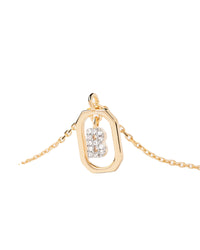 Collier Pendentif Lettre A–Z Plaqué Or 18K en Argent 925