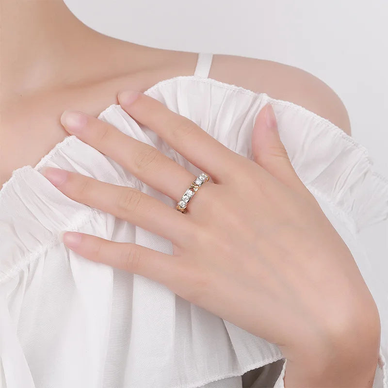 Bague Moissanite 1.5ct Couleur D pour Homme et Femme