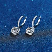 Boucles d’Oreilles Rondes 1ct en Moissanite pour Femme en Argent 925