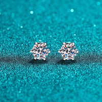 Boucles d’Oreilles Moissanite Couleur D à Vis en Argent 925