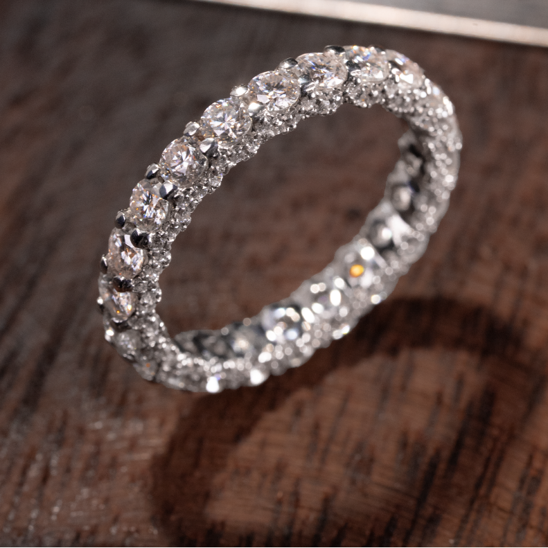 Bague Transparente Moissanite en Argent 925