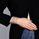 Bracelet Tennis Moissanite Femme 4mm en Argent 925 Plaqué Or Blanc