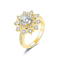 Bague Tournesol en Moissanite de Luxe pour Femme