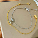 Bracelet Solitaire Moissanite pour Femme Coupe Poire Marquise Cœur