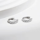 Petites Boucles Moissanite Couleur D en Argent 925 pour Femme