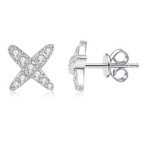Boucles d’Oreilles Moissanite Femme en Finition Platine