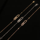 Bracelet Trois Pierres Mobiles Moissanite pour Femme