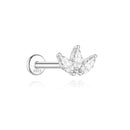 Boucles d’Oreilles Moissanite en Argent 925 à Dos Plat pour Femme