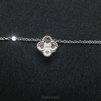 Collier Trèfle Moissanite en Argent 925