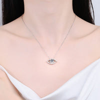 Collier Pendentif Œil d'éveil Moissanite en Argent 925