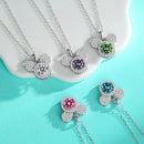 Collier Mickey Plein Moissanite en Argent 925