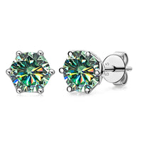 Boucles d’Oreilles Moissanite Coupe Russe 1/2/4CT Couleur D VVS en Argent 925