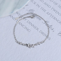 Bracelet Papillon Fleur pour Femme Argent S925 Réglable