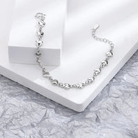 Bracelet Papillon Fleur pour Femme Argent S925 Réglable