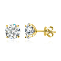 Boucles d’Oreilles Moissanite 0.2–3CT Or Rose pour Femme en Argent Pur 925