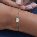 Bracelet Solitaire Moissanite pour Femme Coupe Poire Marquise Cœur
