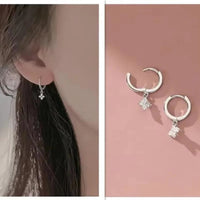 Bracelet Fleur à Quatre Feuilles en Zircon pour Femme Acier Inoxydable Doré